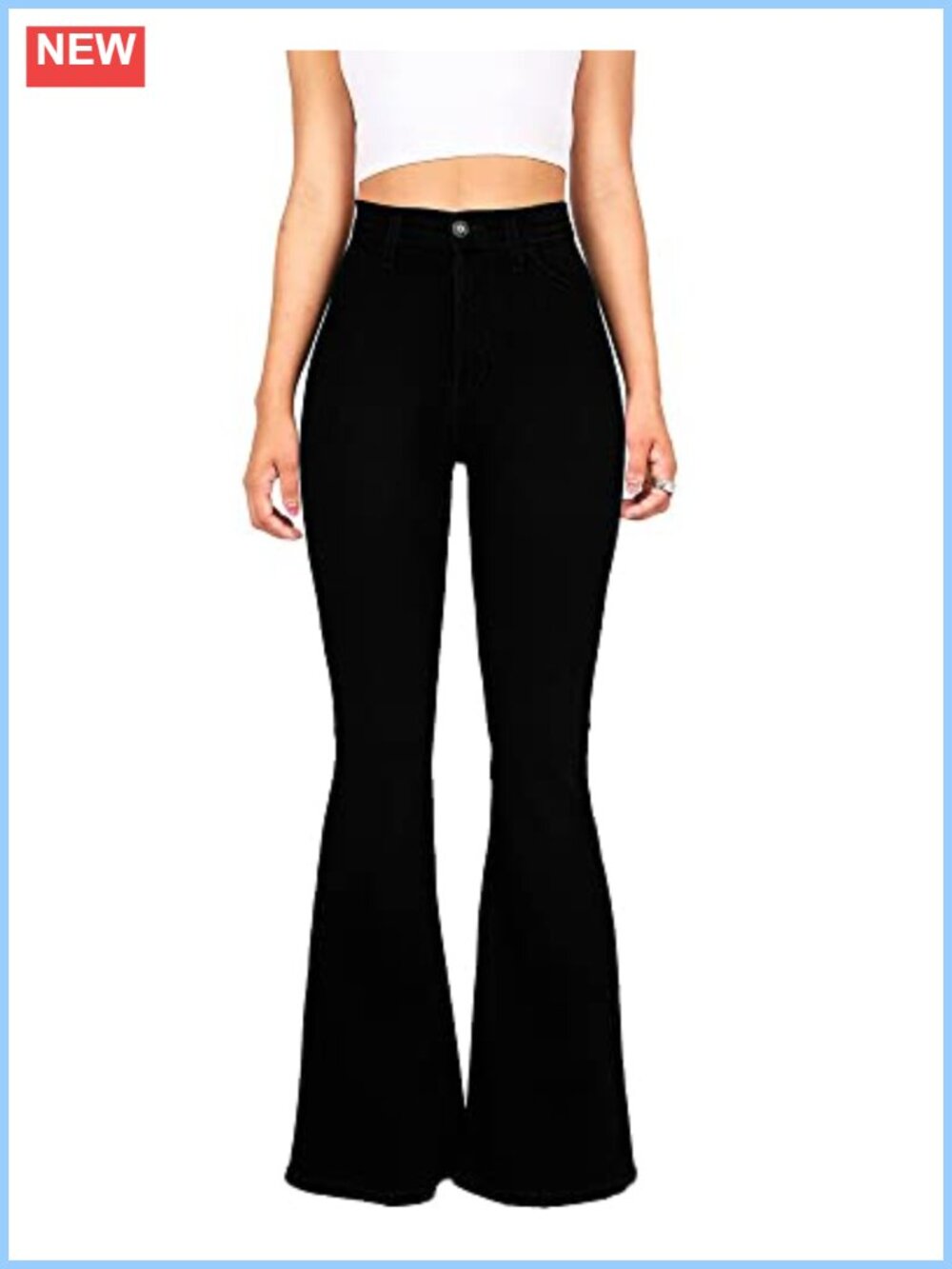 High Waisted Bell Bottom Jeans Stretch Retro Flare Pants